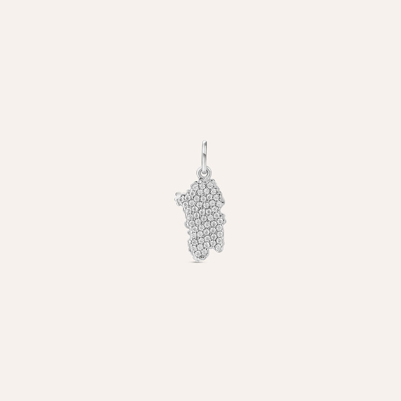 Pendente Saluti&Baci Sardegna Love Beats Argento Rodiato Cubic Zirconia - Spannringe Damen | OROVIVO