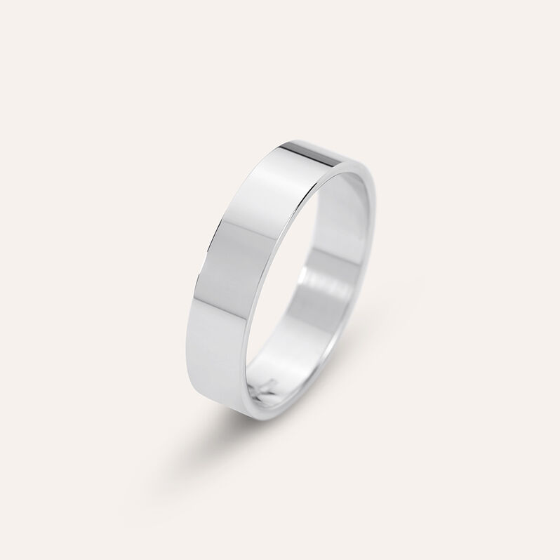 Anello Fascia Gentleman Argento Rodiato - Spannringe Herren | OROVIVO