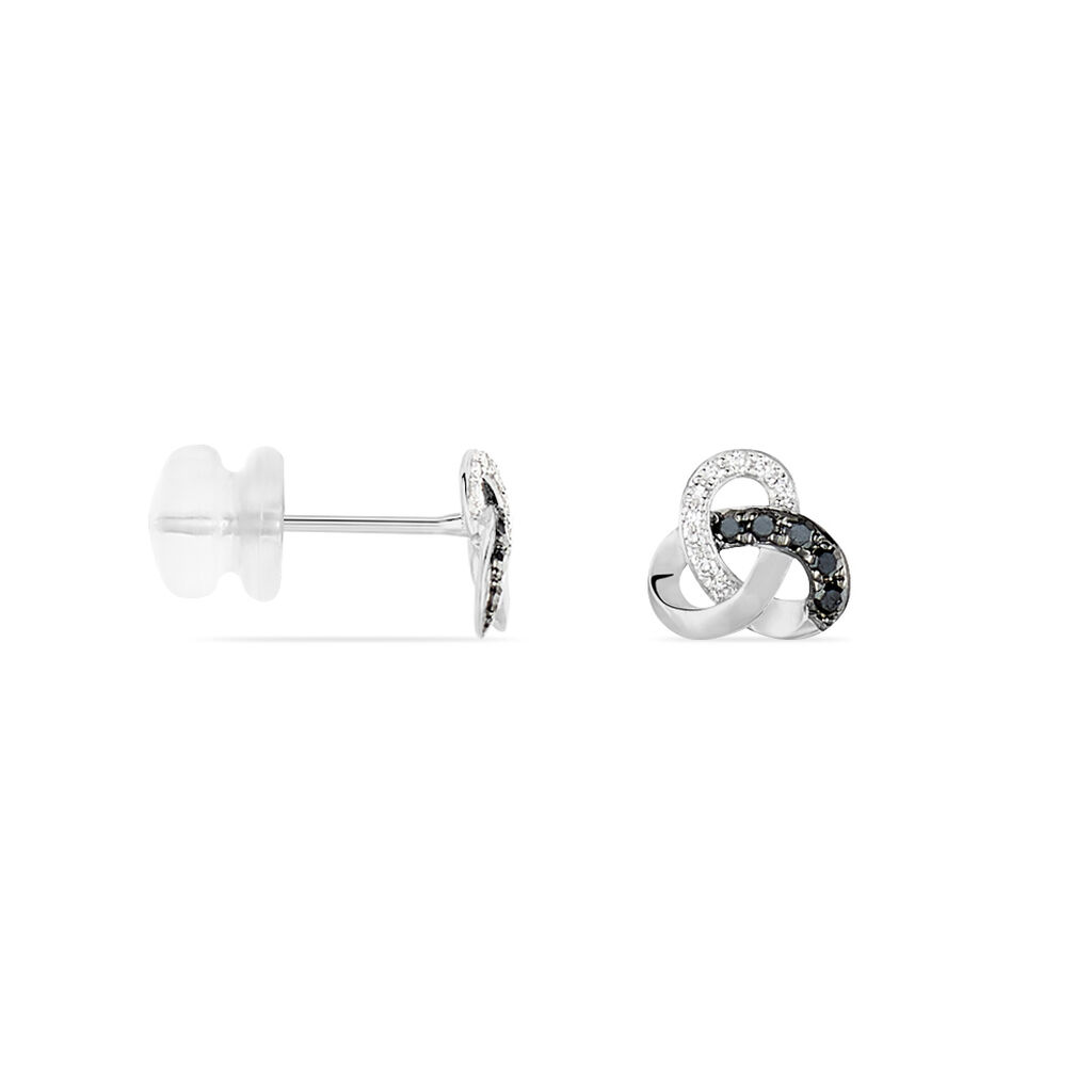 Damen Ohrstecker Weißgold 375 Diamant Schwarz Konstellation Constellation  - Ohrstecker Damen | OROVIVO