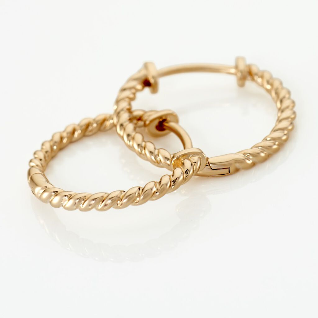 Damen Creolen Messing Gold plattiert - Creolen Damen | OROVIVO