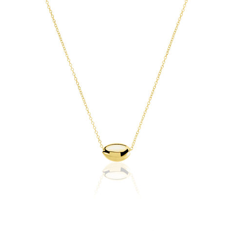 ELANI Damen Collier Silber vergoldet 925 Oval - Halsketten Damen | OROVIVO
