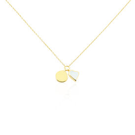 Damen Halskette Gold 375 Perlmutt Herz Gravierbar - Herzketten Familie | OROVIVO
