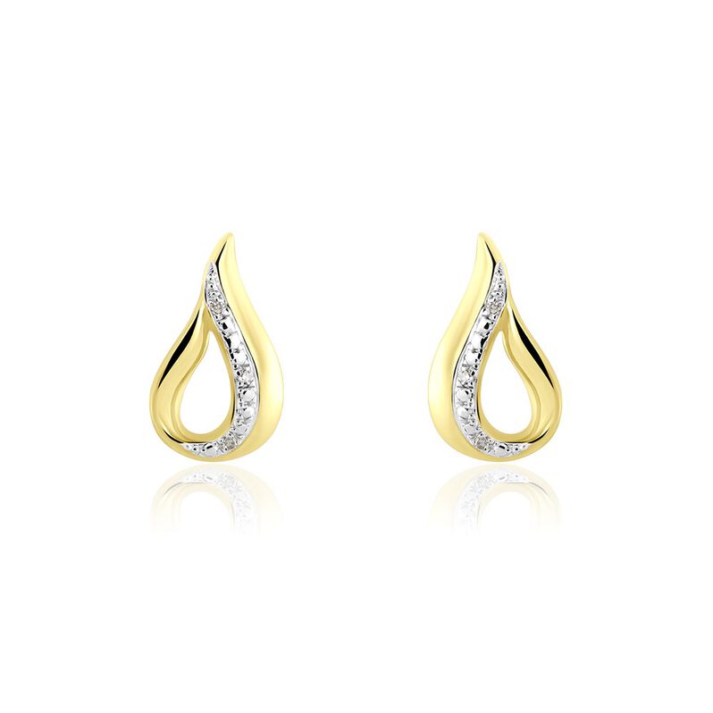 Damen Ohrstecker Gold 375 Diamant 0,01ct Goccie  - Ohrstecker Damen | OROVIVO