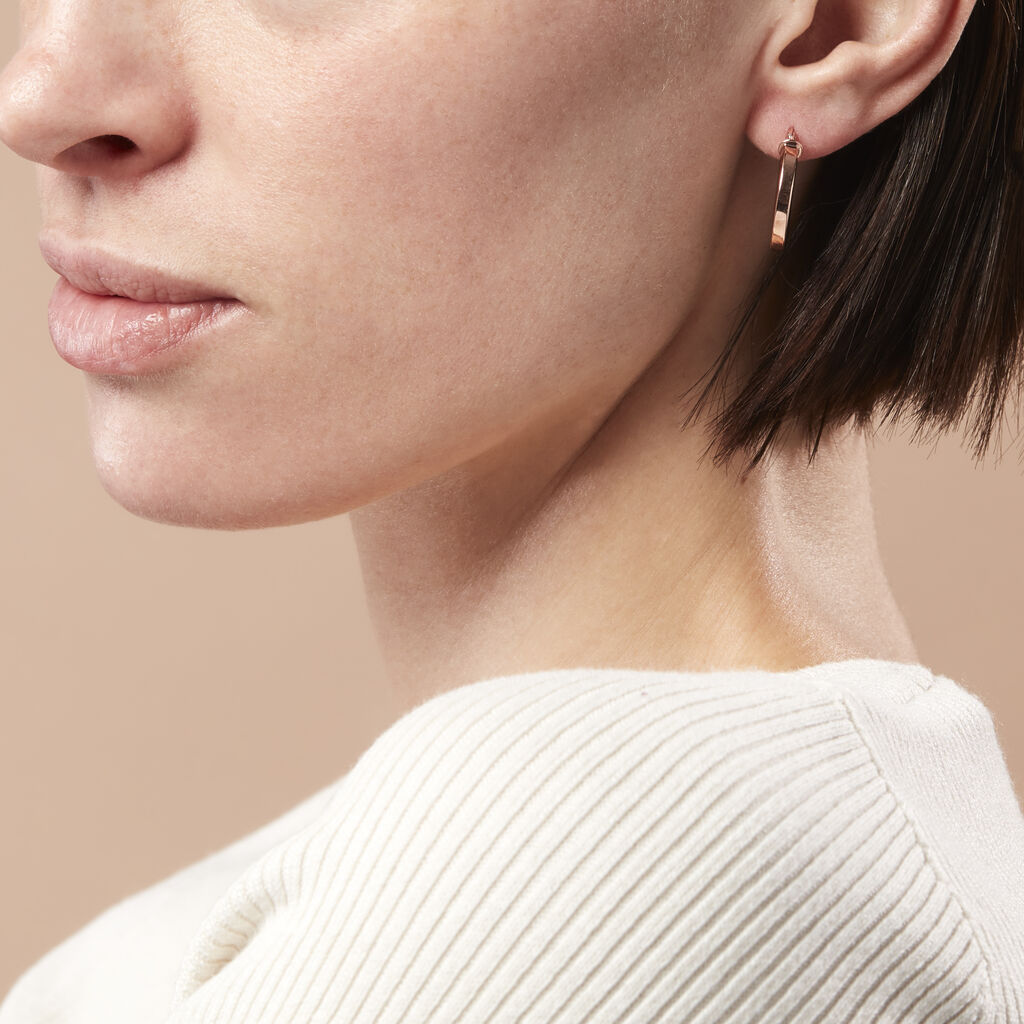 Damen Creolen Silber 925 Rosé Vergoldet - Creolen Damen | OROVIVO