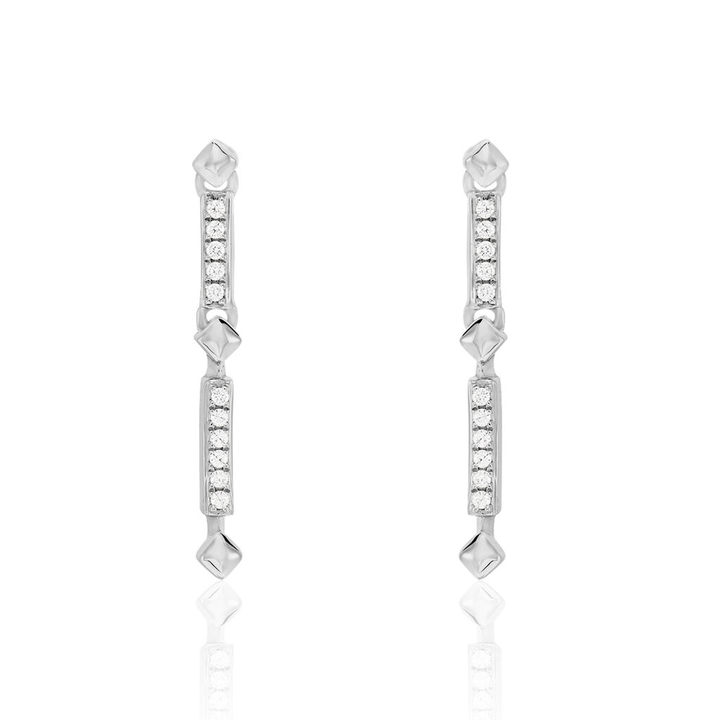 Boucles D'oreilles Or Weiss Dvora Pendan - Spannringe Damen | OROVIVO