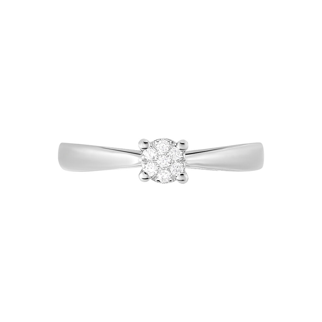 GRACE Damen Ring Wei&szlig;gold 375 (9 Karat) Diamant Wei&szlig; 0,07 ct