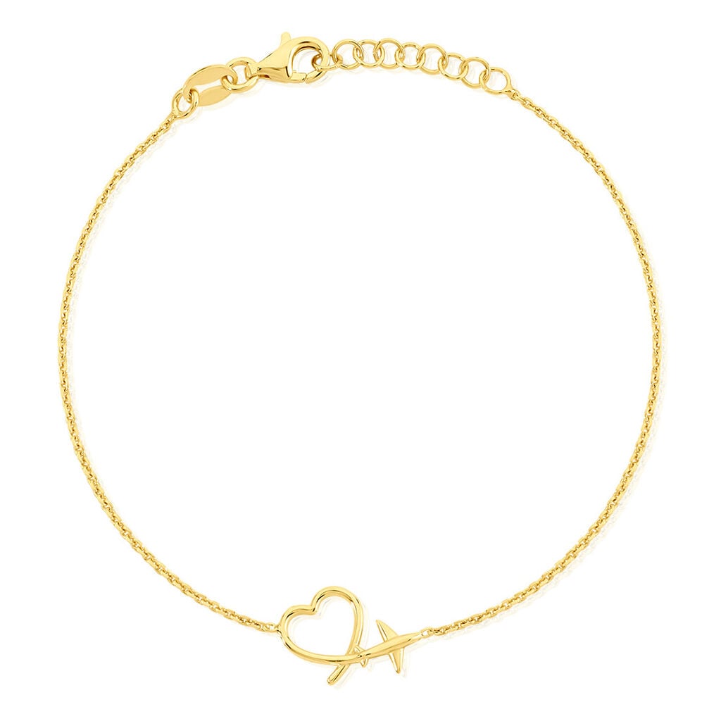 Lavinia Damen Armband Silber vergoldet 925 Flugzeug B 1 mm