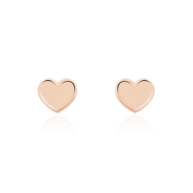 Damen Ohrstecker Silber 925 Rose Herz  - Ohrstecker Damen | OROVIVO