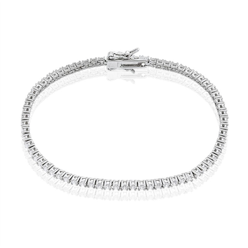 DEBORA Damen Armband Silber Silber 925 Zirkonia Weiß - Armbänder mit Anhänger Damen | OROVIVO