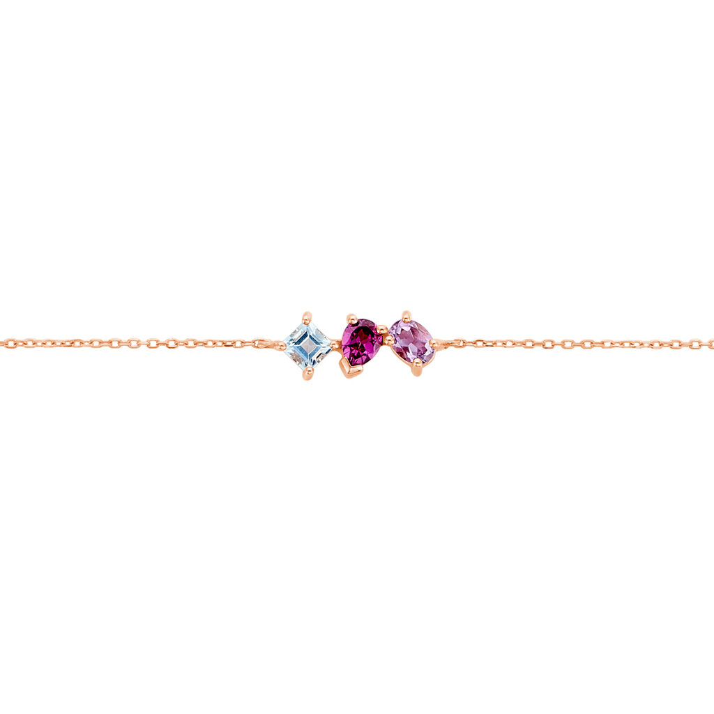 Bracelet Or Rose Raika Multipierres - Spannringe Damen | OROVIVO
