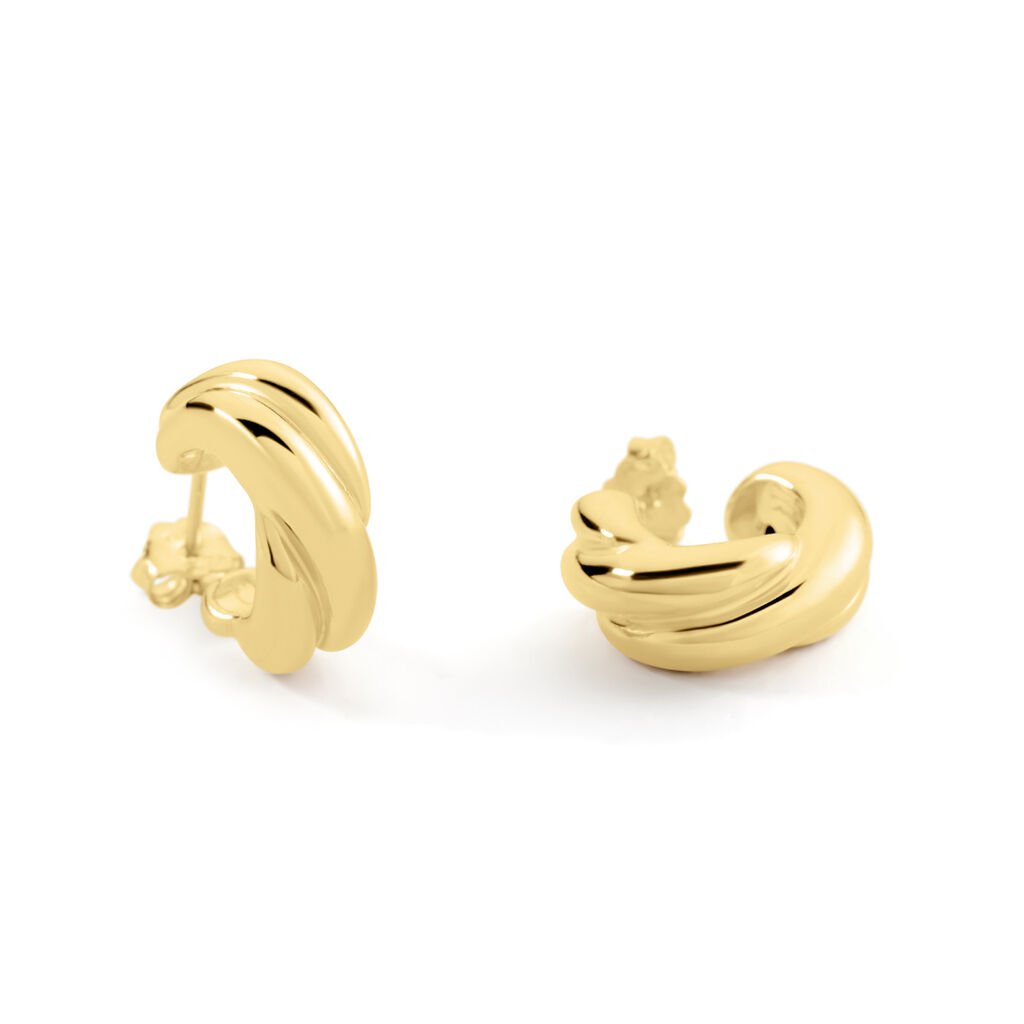 JOLIEN Damen Creolen Silber vergoldet 925