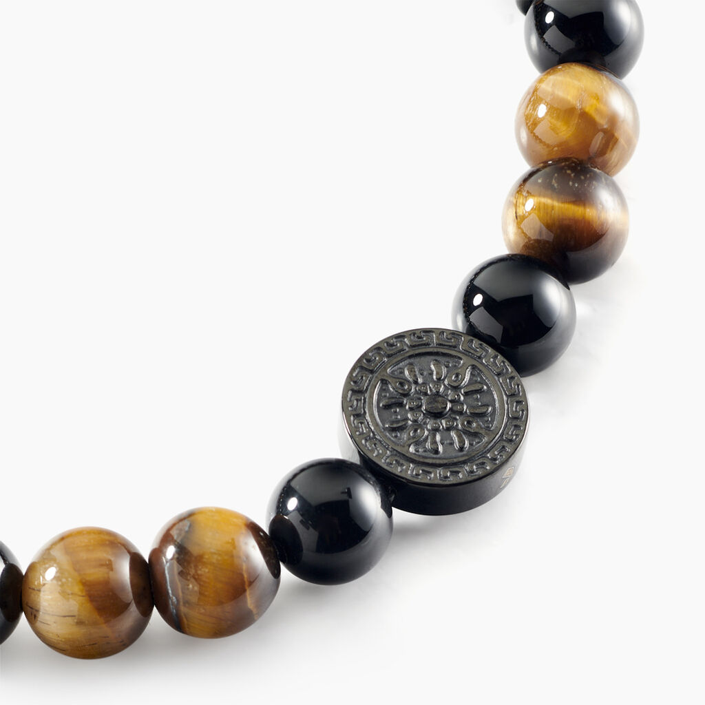 Bracelet Jourdan Yasur Boules œil De Tigre - Spannringe Herren | OROVIVO