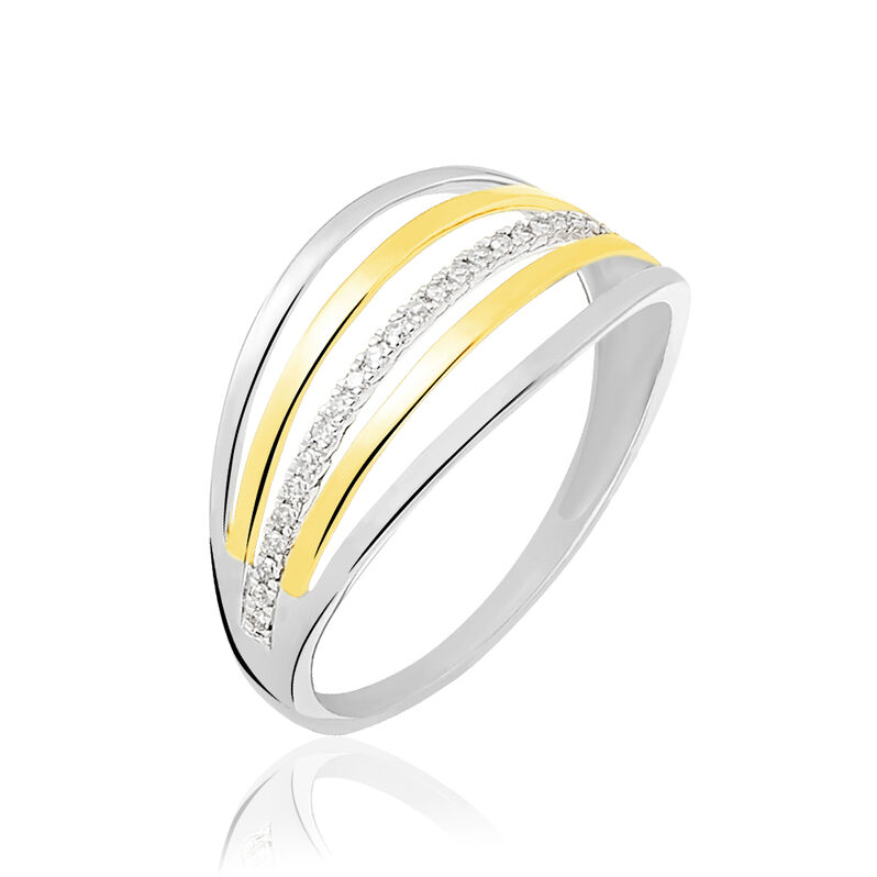 Bague Or Bicolore Diamant - Spannringe Damen | OROVIVO