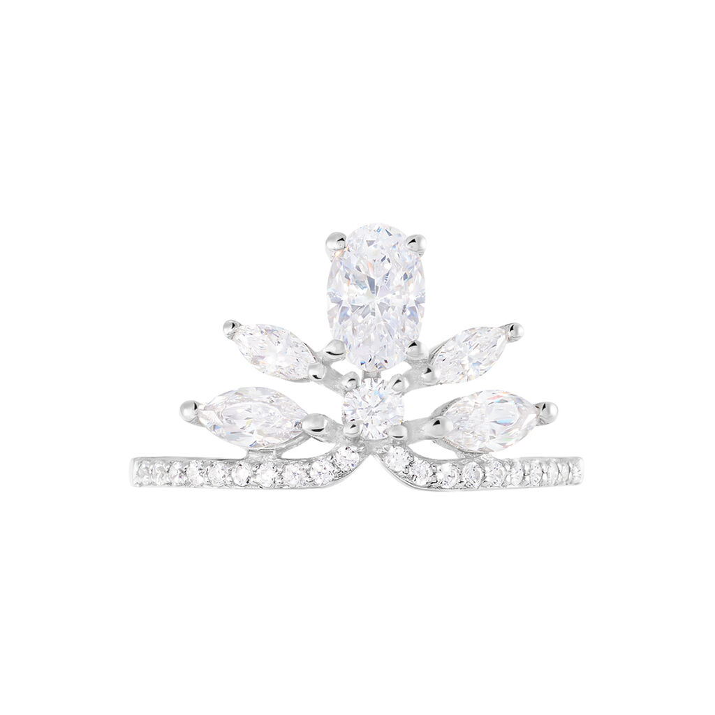 Bague Or Weiss Kaelle Fleur Oxydes Multi - Spannringe Damen | OROVIVO