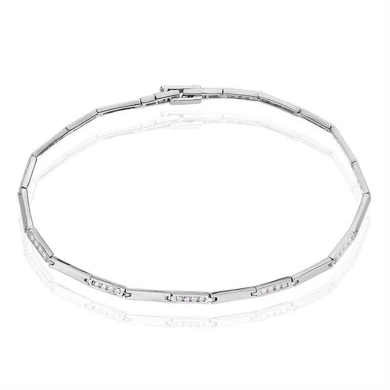 Bracelet Fany Argent Blanc Oxyde De Zirconium - Spannringe Damen | OROVIVO