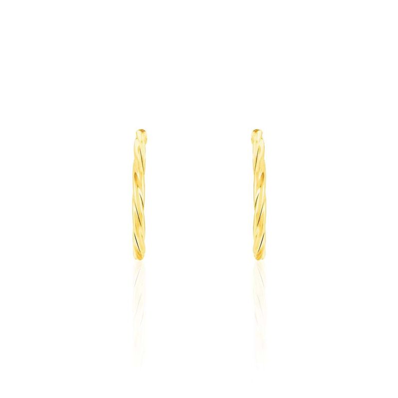 Orecchini A Cerchio Gold Essence Oro Giallo - Spannringe Damen | OROVIVO