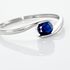 CAMILIA Damen Ring Weißgold 375 (9 Karat) Saphir Blau 0,39 ct