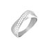 Damen Ring Silber 925 Zirkonia Weiß Welle B 22 mm