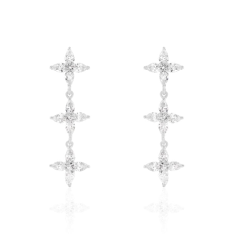 Boucles D'oreilles Or Weiss Julieta - Spannringe Damen | OROVIVO