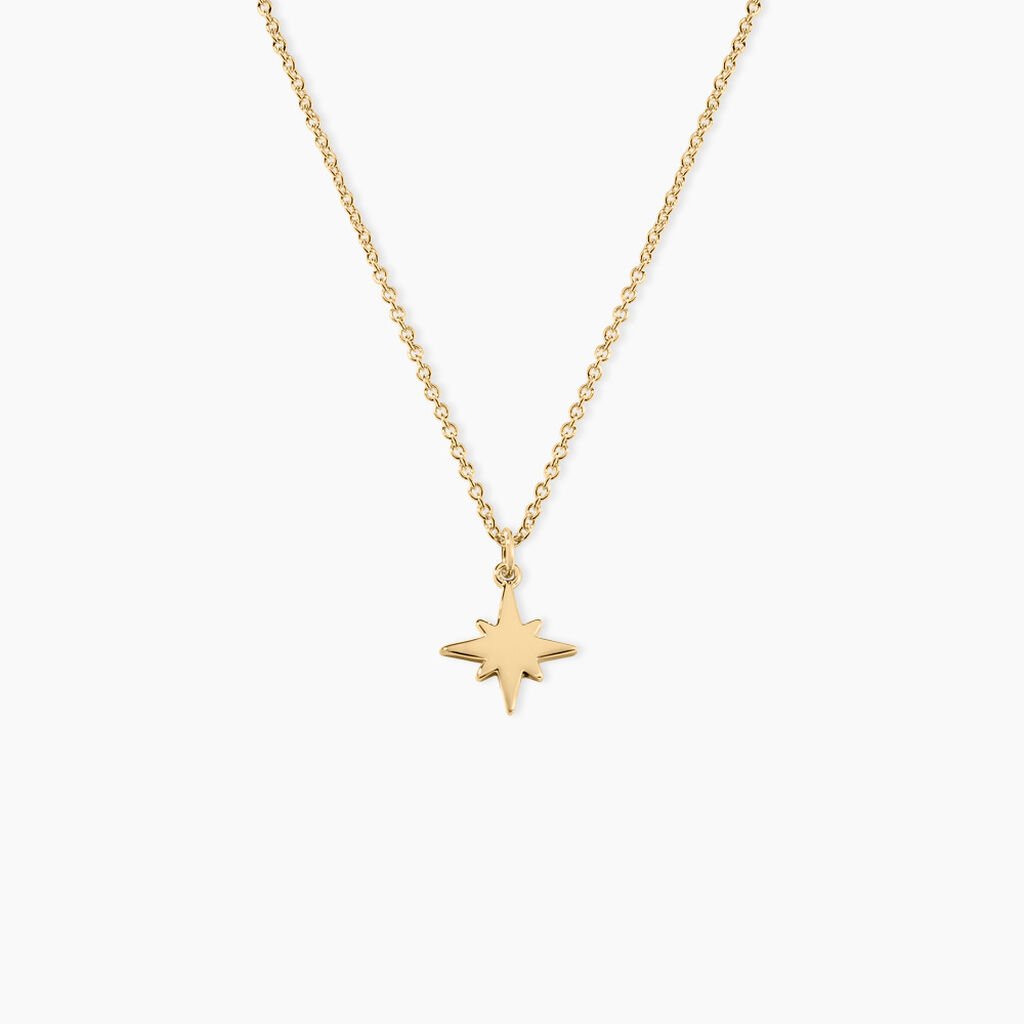 Collier Plaque Or Alisee Etoile 45cm - Spannringe Damen | OROVIVO