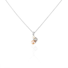 Damen Halskette Silber 925 Zuchtperlen Zirkonia - Ketten mit Anhänger Damen | OROVIVO