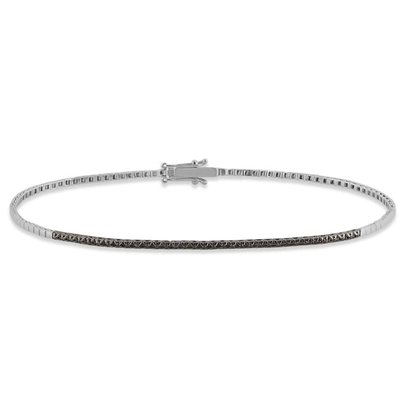Bracciale Tennis L'homme Diamant Oro Bianco Diamante - Spannringe Herren | OROVIVO