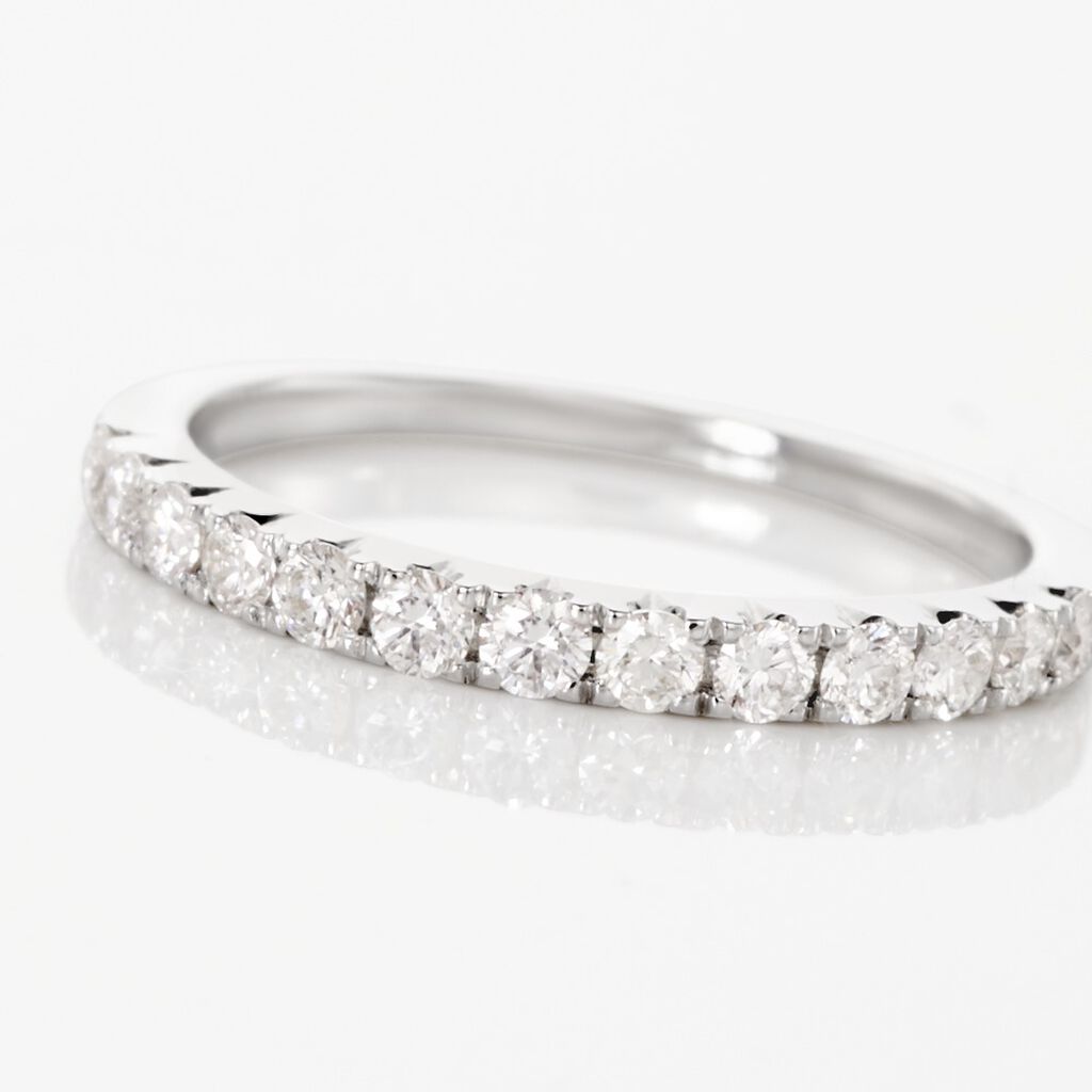 Damen Trauring Weißgold 375 Diamant 0,4ct Memo Luisa 1,90mm  - Eheringe mit Stein Damen | OROVIVO