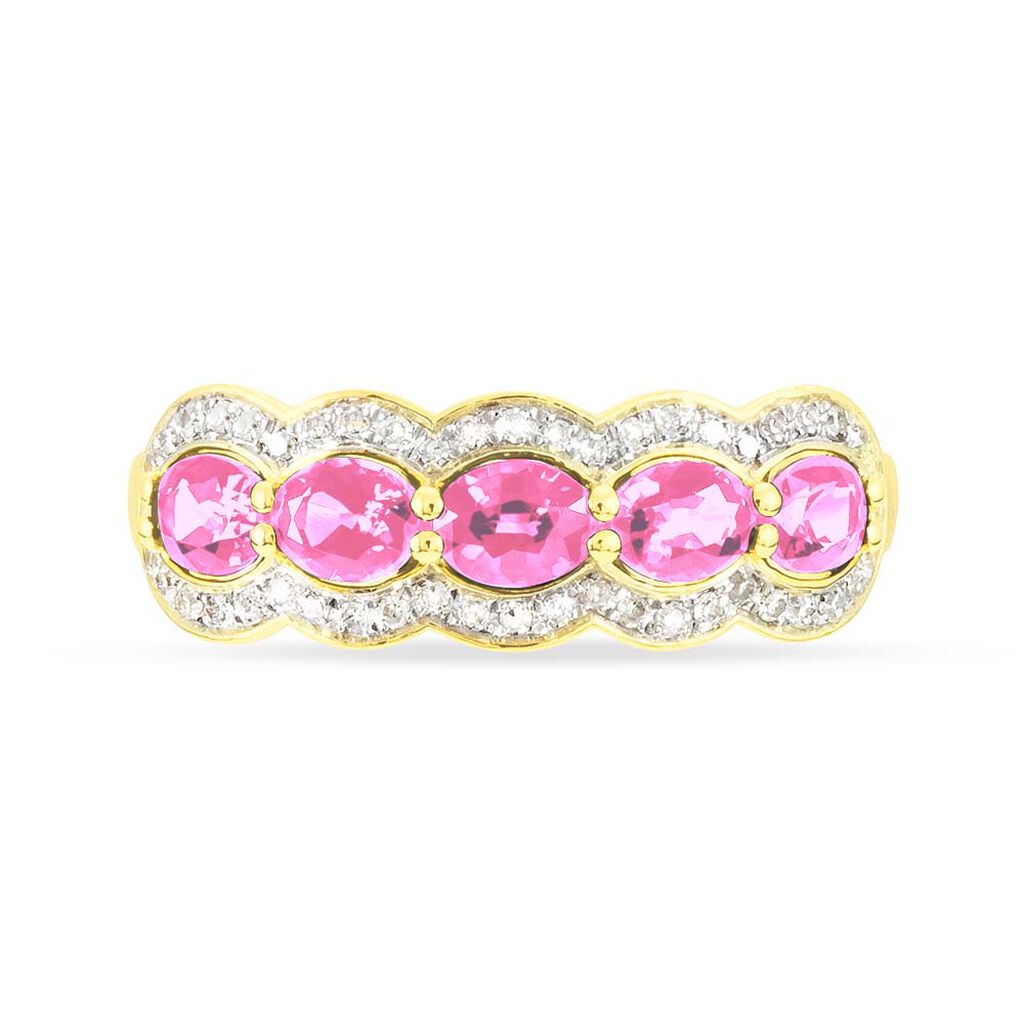 Bague Margaux Or Jaune Tourmaline Et Diamant - Spannringe Damen | OROVIVO