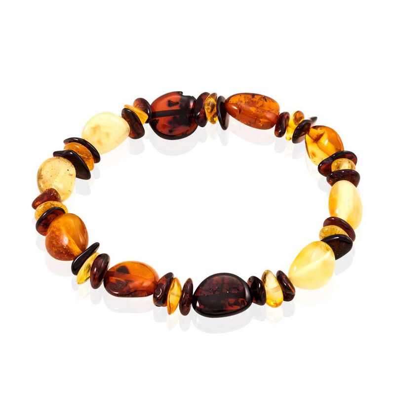 Bracelet Elastique Ambre Multicolore - Spannringe Damen | OROVIVO