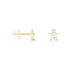 ZRIKONIA OV Damen Ohrstecker Gold 375 (9 Karat) Zirkonia Wei&szlig; Viereck