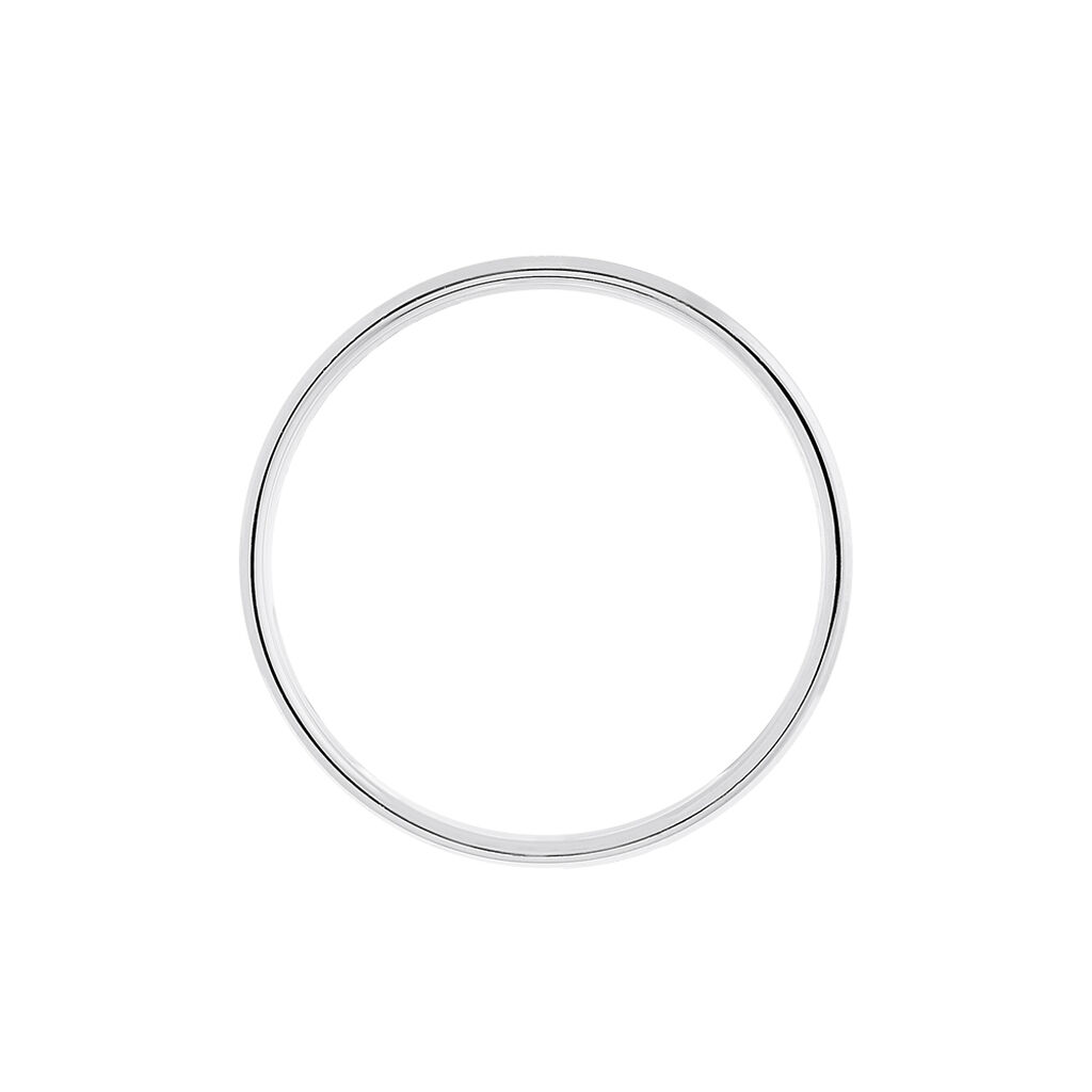 Alliance Basile Ruban Plat Or Blanc - Spannringe Unisex | OROVIVO