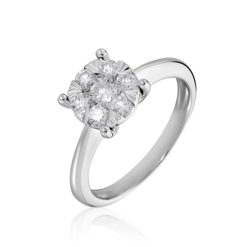 DREAM Damen Ring Wei&szlig;gold 375 (9 Karat) Diamant Wei&szlig; 0,32 ct