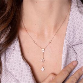 Damen Halskette Silber 925 Rosé Vergoldet - Ketten mit Anhänger Damen | OROVIVO