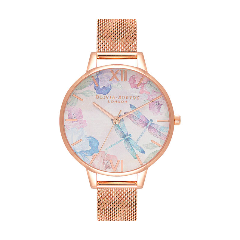 Montre Olivia Burton Painterly Prints Rose - Spannringe Damen | OROVIVO