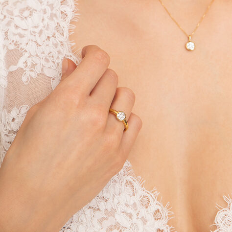 Damenring Gold 750 Diamanten 0,07ct - Hochzeitsringe Damen | OROVIVO