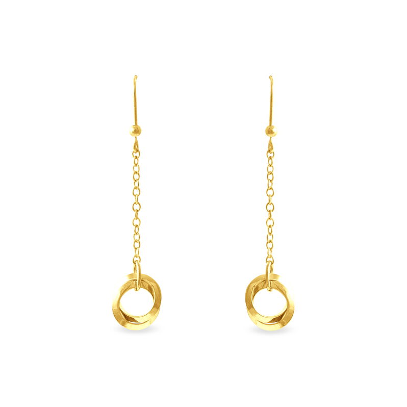 Boucles D'oreilles Pendantes Fahariaae Or Jaune - Spannringe Damen | OROVIVO