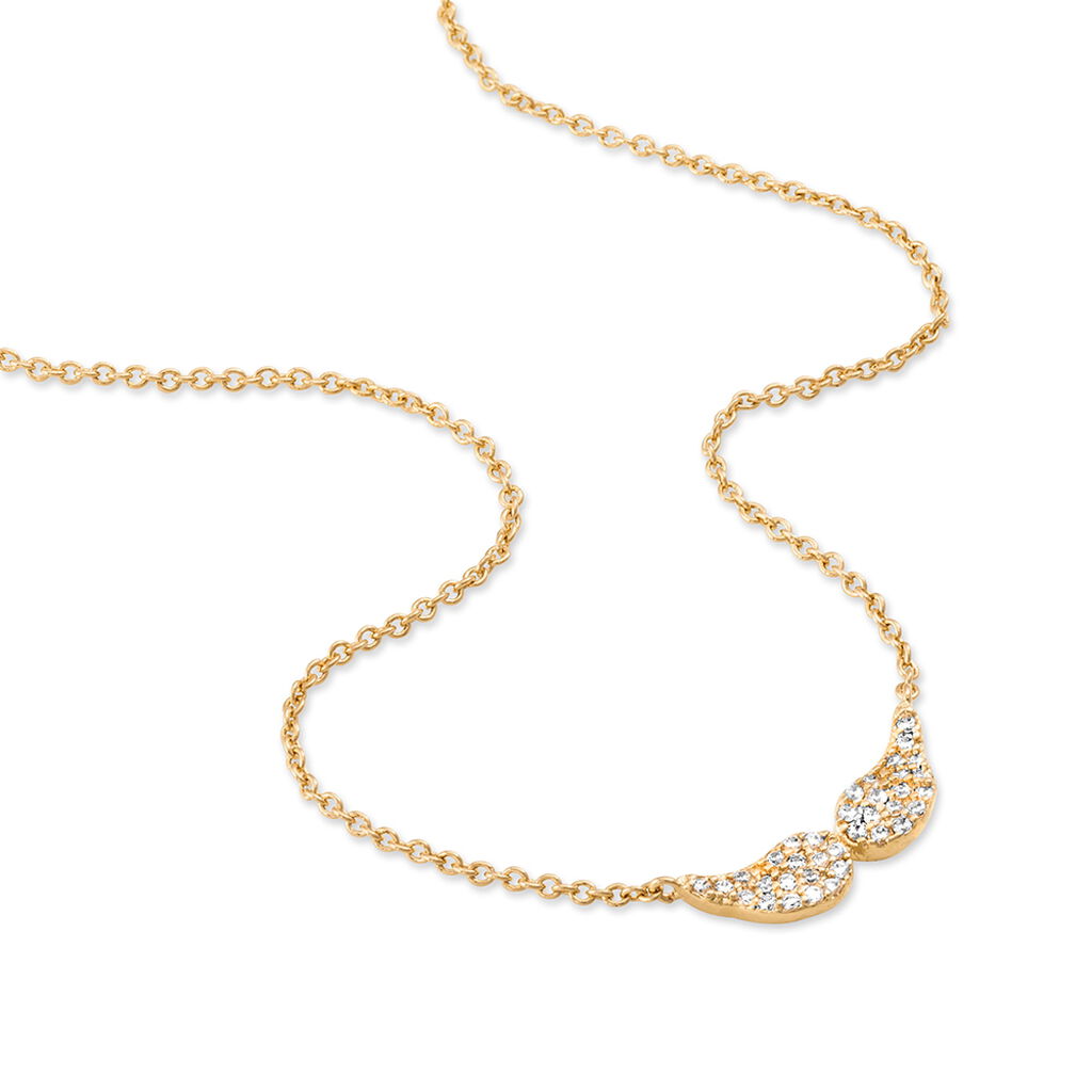 Collier Plaque Or Jaune Oxyde De Zirconium - Spannringe Damen | OROVIVO