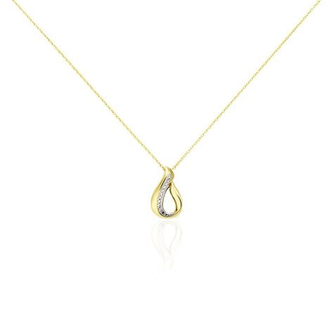 GOCCIE Damen Collier Gold 375 (9 Karat) Diamant Wei&szlig; 0,01 ct B 0,7 mm - Halsketten  | OROVIVO