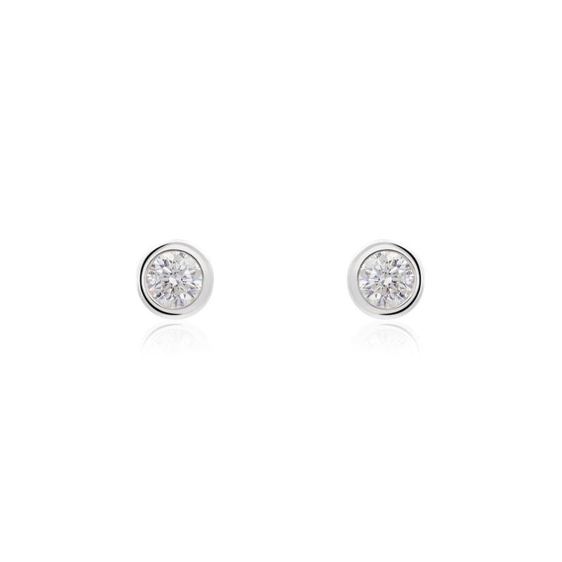 Damen Ohrstecker Weißgold 375 Diamant 0,15ct Ofelia  - Ohrstecker Damen | OROVIVO