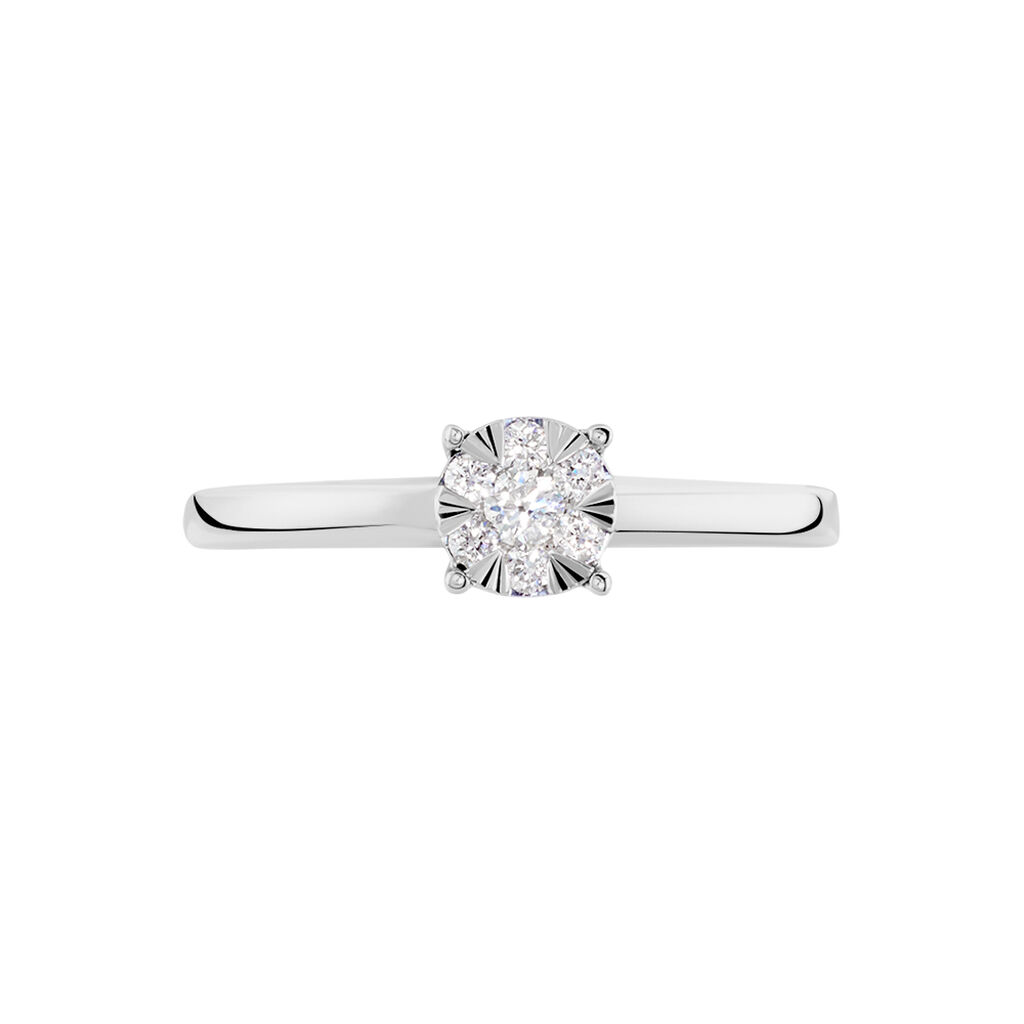 Damen Ring Weißgold 750 Diamant 0,17ct Snowflake  - Verlobungsringe Damen | OROVIVO