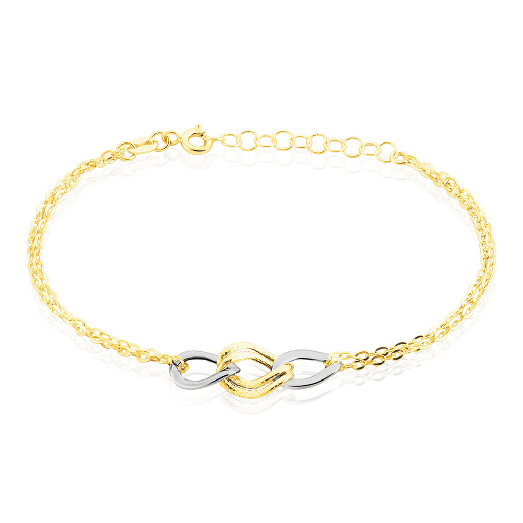 Damenarmband Gold 375 Bicolor  - Armbänder mit Anhänger Damen | OROVIVO