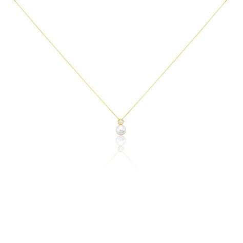 Damen Halskette Gold 375 Zuchtperle Zirkonia Harmony - Halsketten Damen | OROVIVO