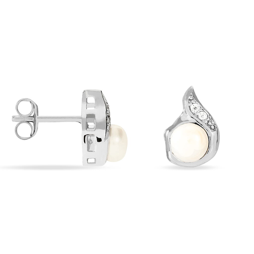 Damen Perlenohrringe Silber 925 Zuchtperlen - Ohrstecker Damen | OROVIVO