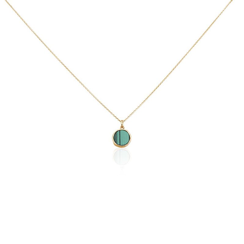 Collier Plaqué Or Neassa Malachite - Spannringe Damen | OROVIVO