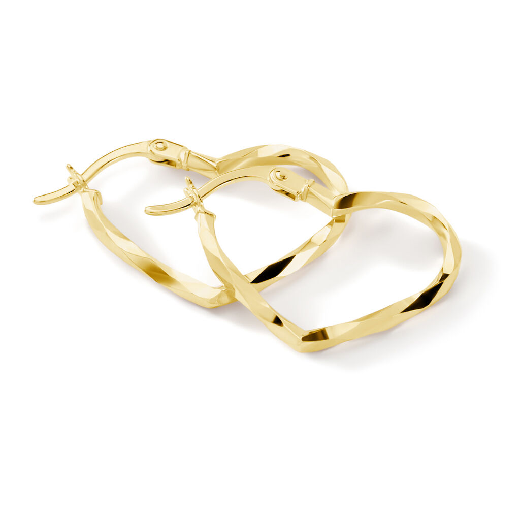 Damen Ohrschmuck Gold 375 Geometrisch Coeur Twisted - Ohrringe Damen | OROVIVO