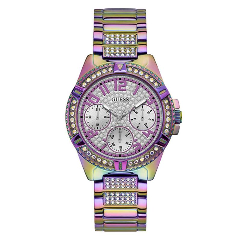 Orologio Multifunzione Donna Guess Lady Frontier quadrante argento GW0044L1-RE21 - Spannringe Damen | OROVIVO