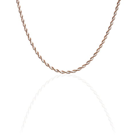 Damen Kordelkette Silber 925 Rosé Vergoldet  - Halsketten Damen | OROVIVO