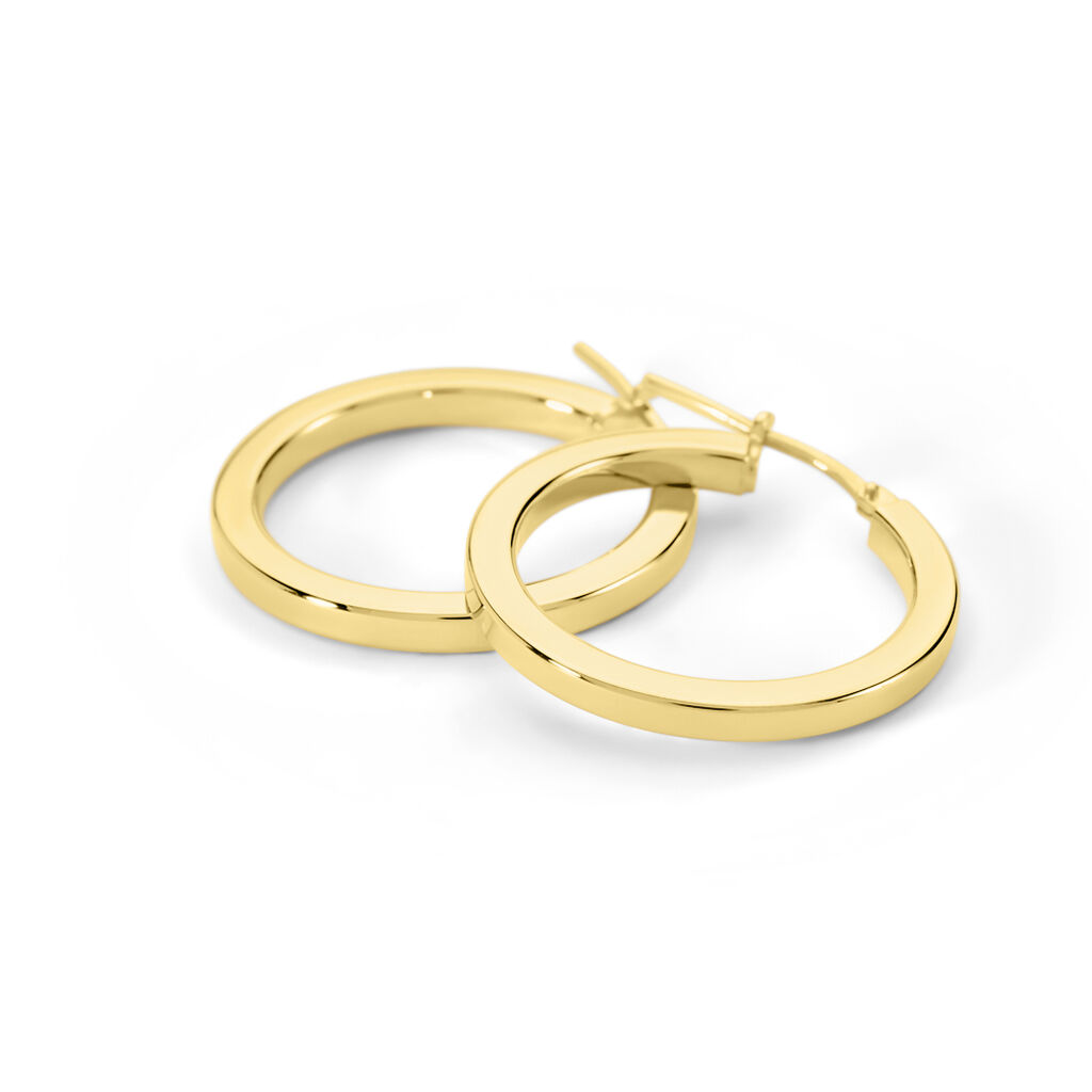 TATANIA Damen Creolen Silber vergoldet 925