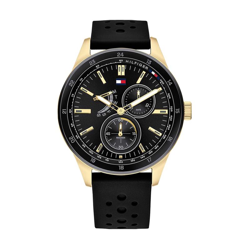 Orologio Uomo Tommy Hilfiger Austin quadrante nero 1791636 - Spannringe Herren | OROVIVO