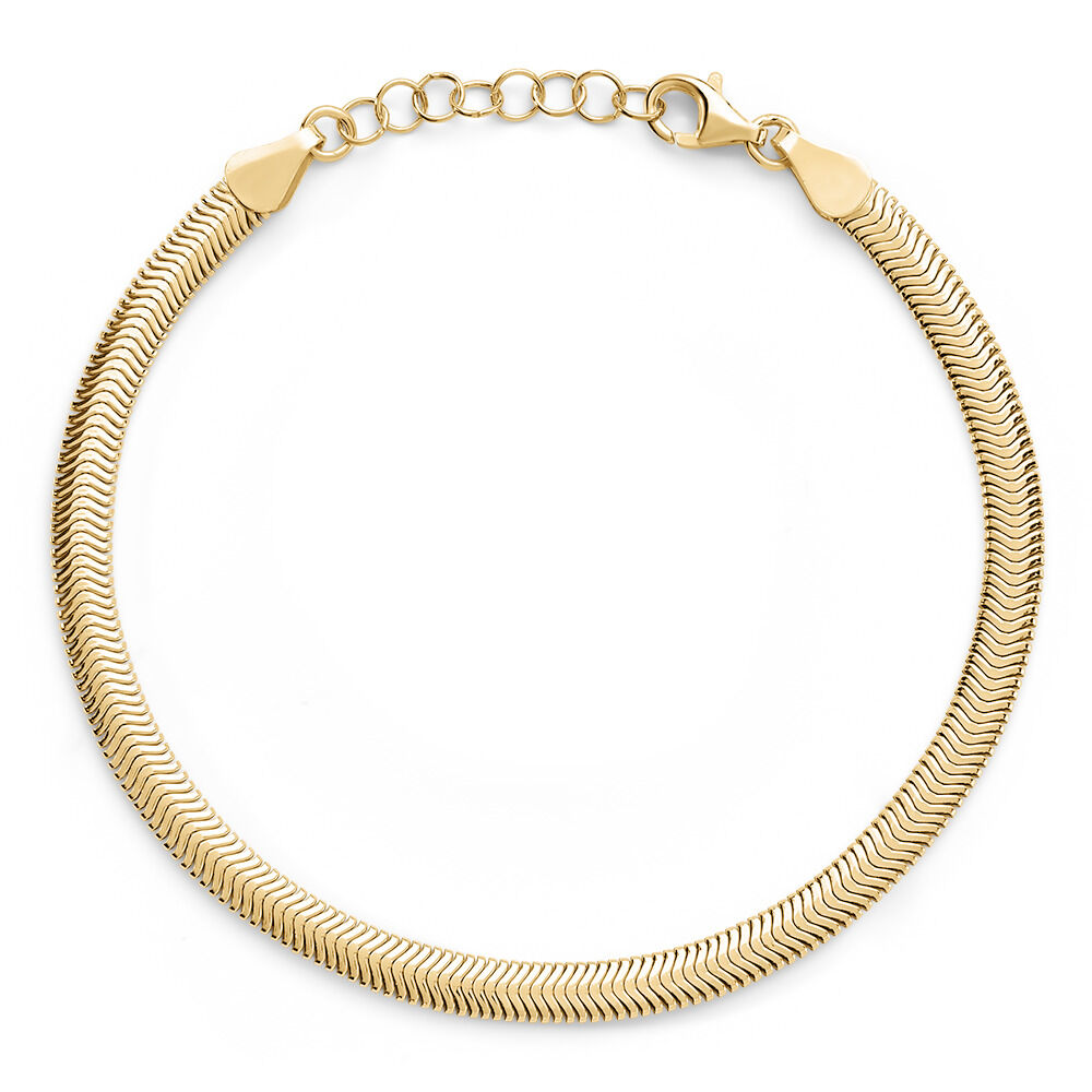 🦚 Damen Armkette Silber vergoldet 925 Natasha 2cm 43mm, Armkette ohne Stein